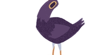 What does this purple bird mean?