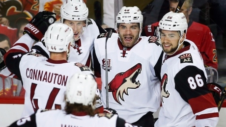 Dvorak scores twice as Coyotes blank Flames
