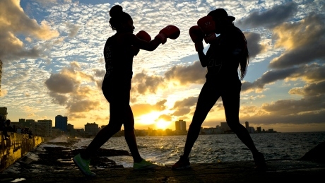 1st Cuban female boxing team fights for government support