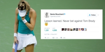 Genie Bouchard burned by Patriots’ Super Bowl comeback