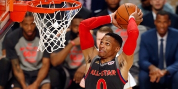 Westbrook, Durant connect for alley-oop just like old times