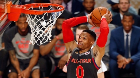 Westbrook, Durant connect for alley-oop just like old times