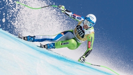 Stuhec wins super-G to close in on Shiffrin as Vonn crashes