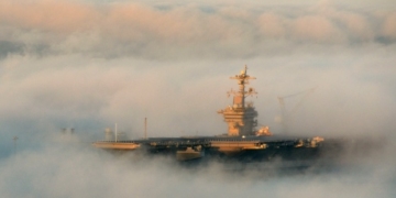 U.S. aircraft carrier strike group patrols in South China Sea