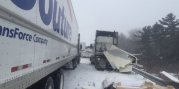 Massive tractor-trailer collision, spill leads to closure of Highway 401 near Kingston