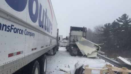 Highway 401 still closed after multiple pile-ups, 1 fatality, toxic spill