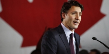 Justin Trudeau attends Come From Away performance in NYC LIVE