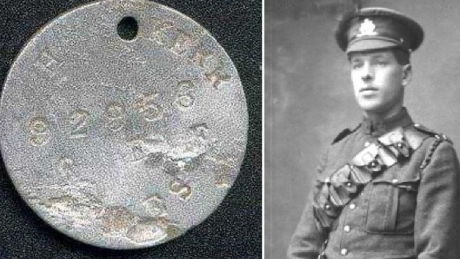 Vimy gunner’s dog tags found in French garden 100 years after death