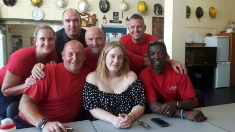 ‘She just turned up at the station:’ Adele visits London Fire Brigade after Grenfell Tower fire