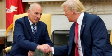 John Kelly will do ‘a spectacular job’ as chief of staff, Trump says at swearing-in