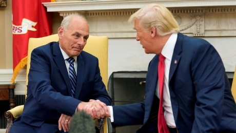 John Kelly will do ‘a spectacular job’ as chief of staff, Trump says at swearing-in