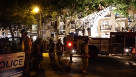 Montreal police rescue toddler from burning apartment building
