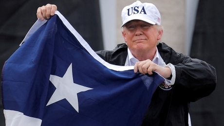 Trump offers Texans in-person reassurances of recovery from Harvey