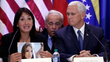 U.S. won’t stand by as Venezuela crumbles, VP Pence says