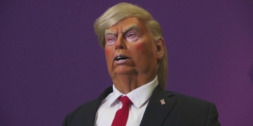 Donald Trump Spitting Image puppet unveiled