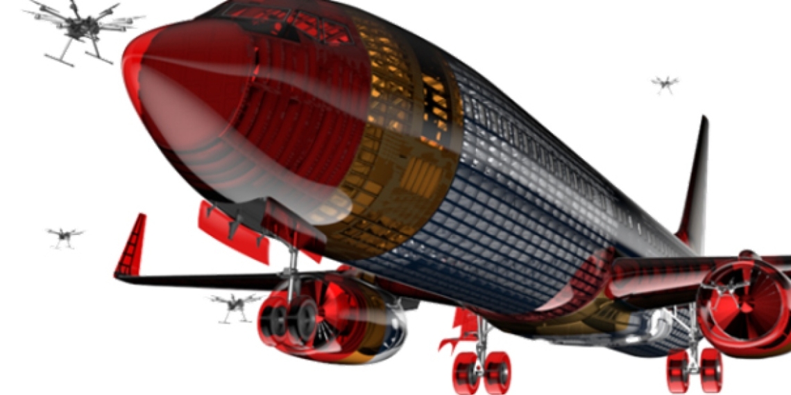 Here's what happens to a jet plane when a drone collides with it