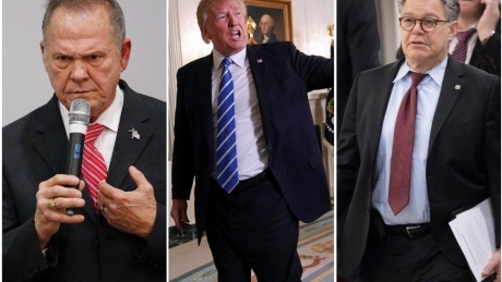 Trump’s selective outrage on harassment: Criticizes Franken, silent on Moore