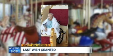 Veteran's last wish granted to ride carousel