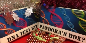 Is there a DNA test kit under the tree?