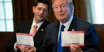 Republican holdouts back tax bill despite $1tn deficit alert