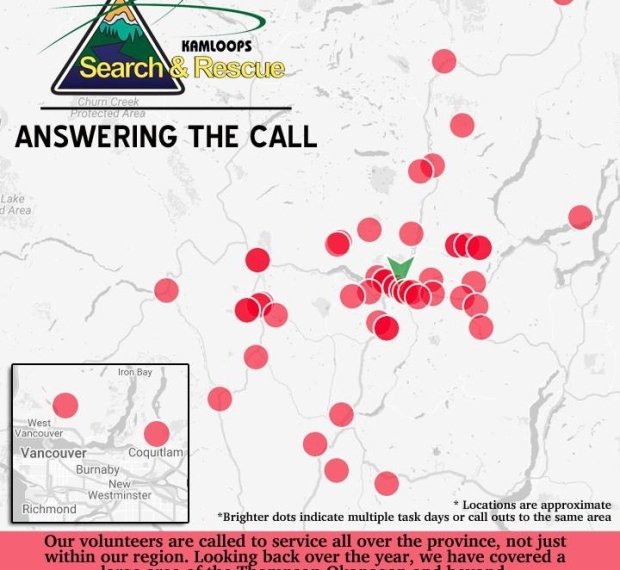 2017 was Kamloops Search and Rescue's busiest year on record