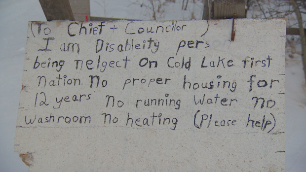 Man living in shack on northern Alberta reserve pleads for housing with running water