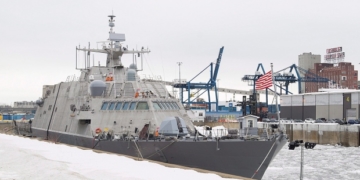 A U.S. Navy ship is trapped in Montreal until spring due to icy waters
