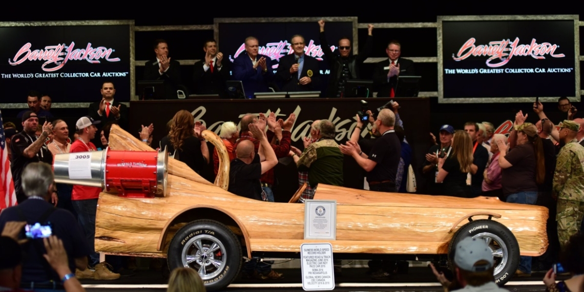 Log car from Williams Lake, B.C., fuels multiple bids on the auction block