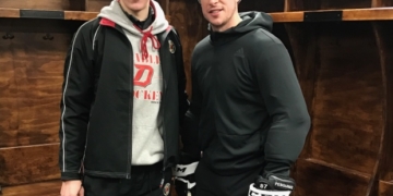 Quebec teen plays pickup hockey with a 'nostalgic' Sidney Crosby in chance outdoor meeting