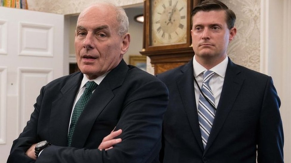 Rob Porter: John Kelly 'shocked' by Trump aide abuse claims