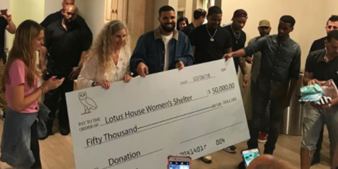 Drake leaves money, goodwill during stops across Miami