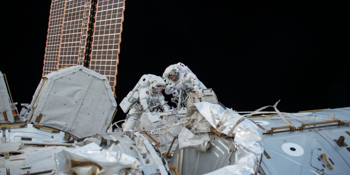 NASA astronauts go spacewalking just days after reaching orbit