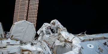 NASA astronauts go spacewalking just days after reaching orbit