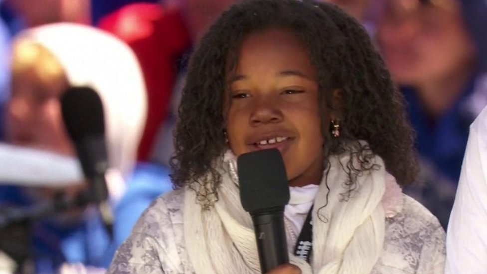 Yolanda Renee King calls for 'a gun-free world'