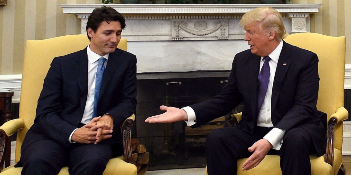 Trump says he made up facts about trade deficit in meeting with Trudeau