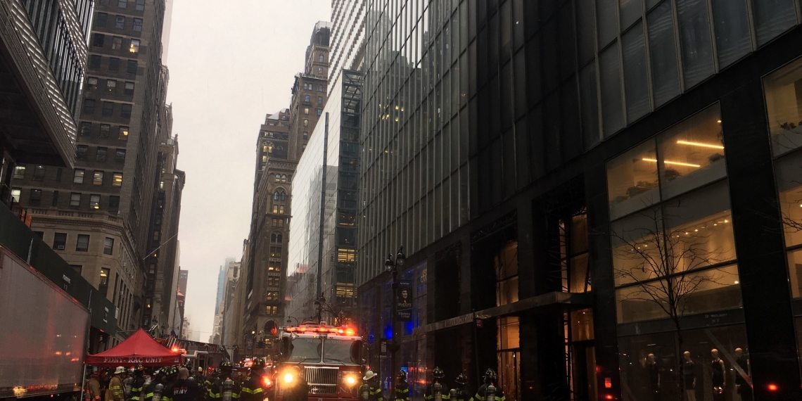East side, West side: Morning fires reported in Madison Ave. skyscraper and Theater District manhole