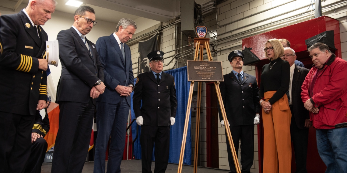 FDNY unveils memorial plaque for fallen fire marshal Christopher ‘Tripp’ Zanetis