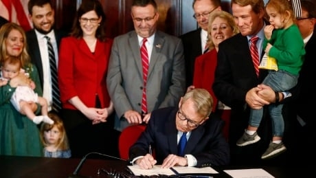 Ohio governor signs ban on abortion after 1st heartbeat