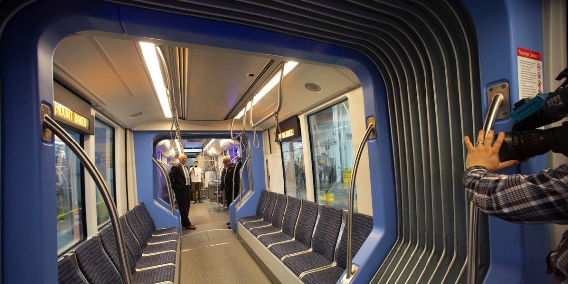 Sound Transit shows off its new, roomier light-rail cars. They’ll go into service next year