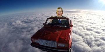 Russians send Soviet car model into stratosphere