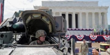 Righteous patriotic celebration or ‘ludicrous vanity parade’: Trump front and centre on July Fourth
