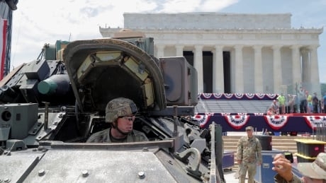 Righteous patriotic celebration or ‘ludicrous vanity parade’: Trump front and centre on July Fourth