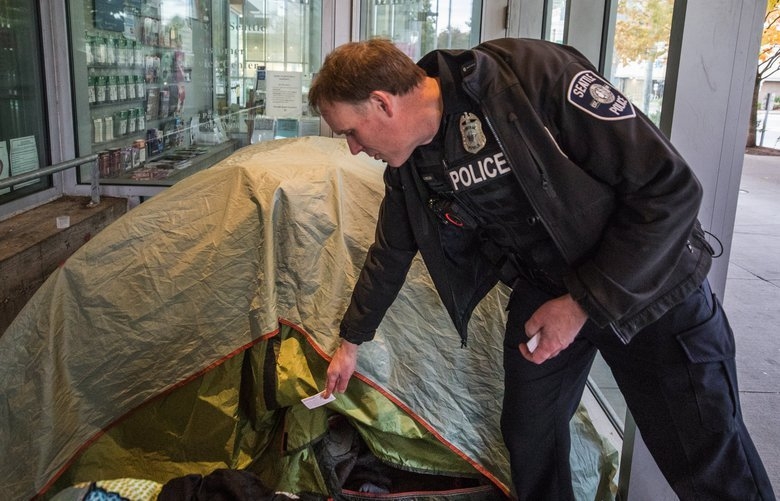 Seattle police increasingly involved in moving homeless people from sidewalks 