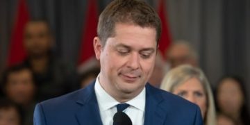 Andrew Scheer falls short – and faces cloudy future as Conservative leader