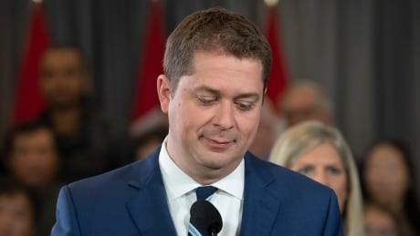 Andrew Scheer falls short – and faces cloudy future as Conservative leader