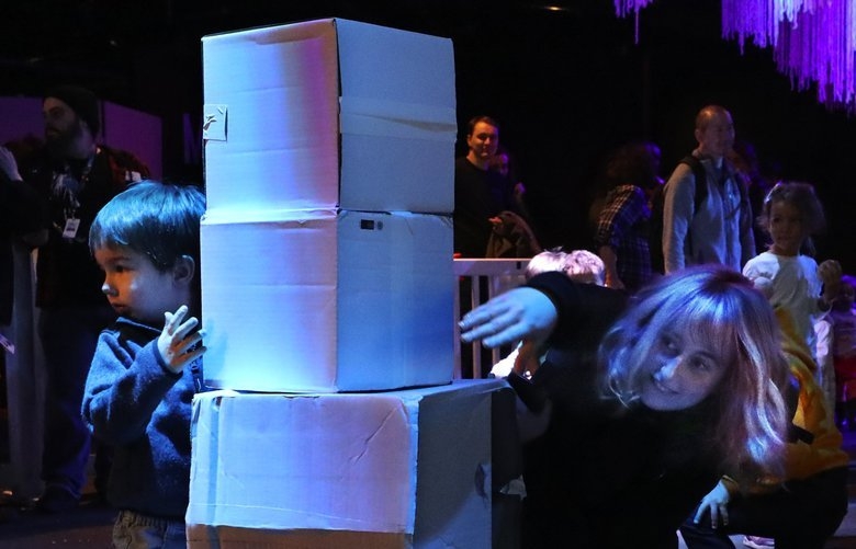 Snowball fights, minus the snow, at the Pacific Science Center