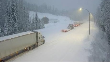 Trans Canada Highway closed in both directions east of Revelstoke after semi trucks crash