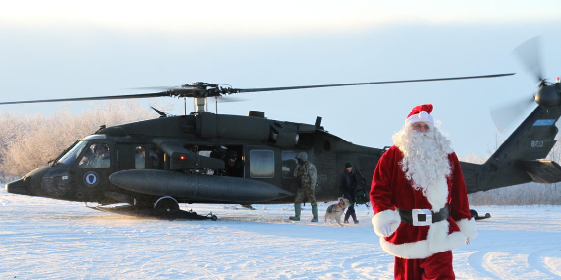 Santa, soldiers bring joy to town with river erosion crisis