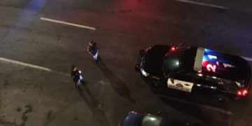 Man’s attempt to ride limo on the outside falls short, police say