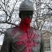 Winnipeg RCMP headquarters, monument honouring fallen officers, human rights museum vandalized